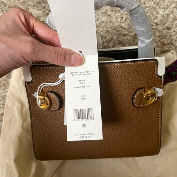 Tory Burch Petite Lee Radziwill Double Bag Tiger Eye - Picture 4 of 11